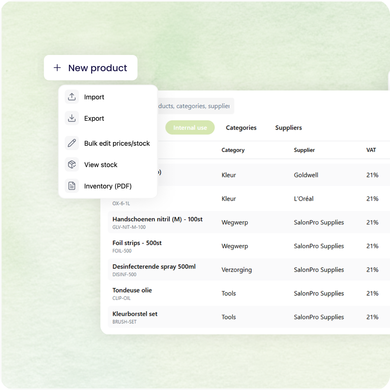 Verkoop- & productbeheer in Salontailor